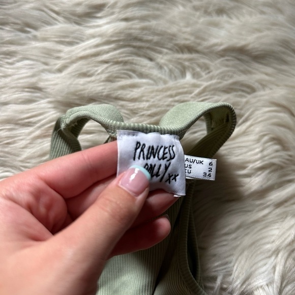 PRINCESS POLLY Madelyn Top In Light Green - Picture 4 of 4